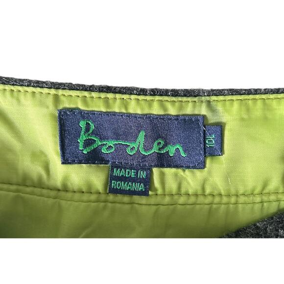 Boden Women’s Size 10 L 100% Wool Grey Fully Lined Knee Length Academia Skirt - Picture 5 of 6